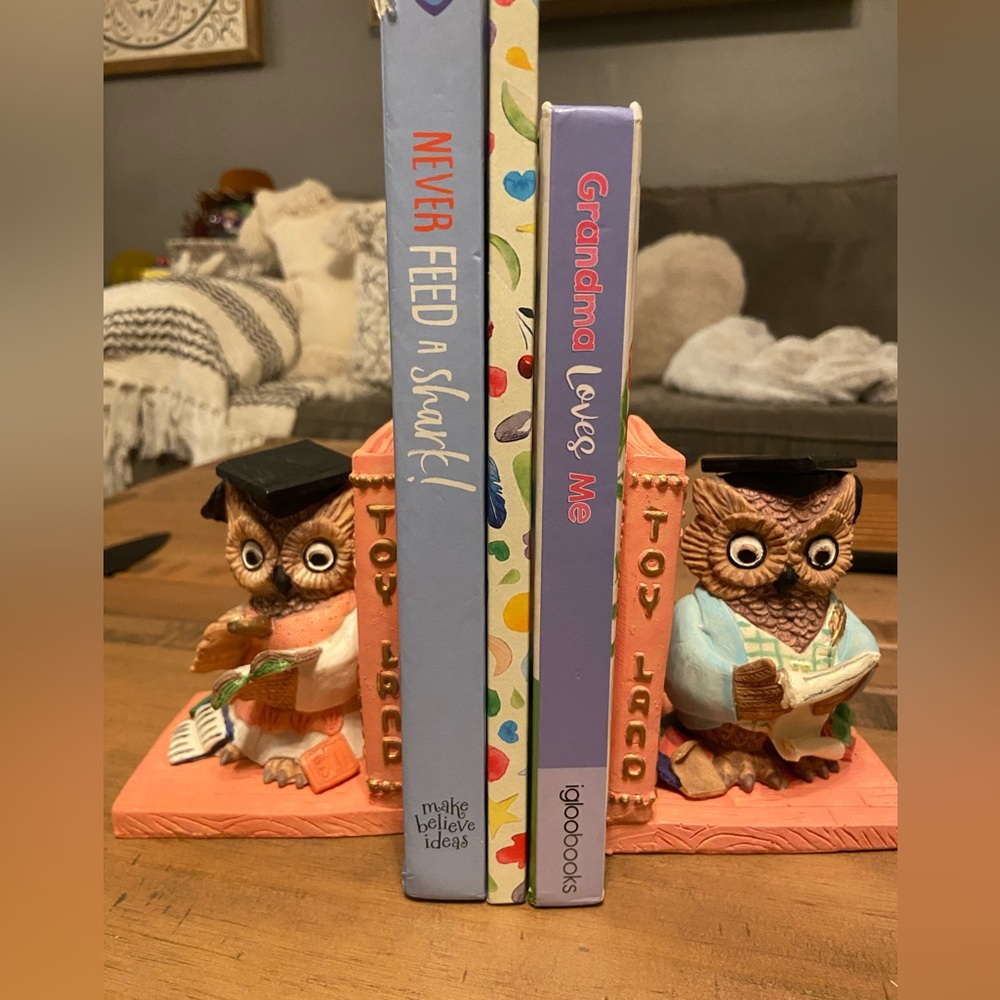 Vintage Artmark Owls Book Ends Toy Land Bookends Set